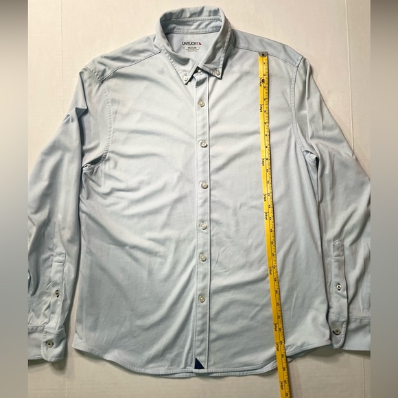UNTUCKit Shirt Adult Medium Blue Cotton Casual Long Sleeve Button Up Men - Picture 8 of 13